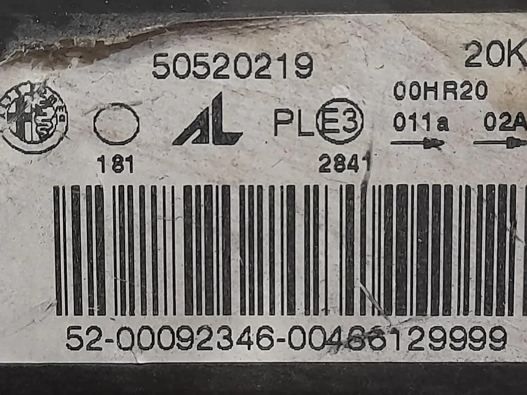 Proiettore ANT SX PROIETTORE FARO ANTERIORE 50520219 Alfa Romeo Giulietta 2013