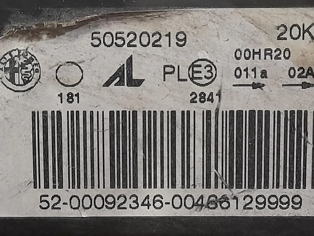 Proiettore ANT SX PROIETTORE FARO ANTERIORE 50520219 Alfa Romeo Giulietta 2013