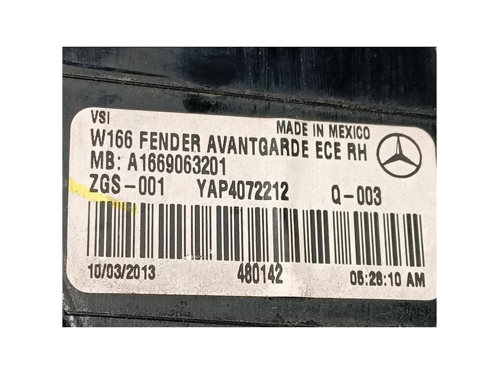 Fanale EST POST DX A1669063201 Mercedes Classe ML W166 2012