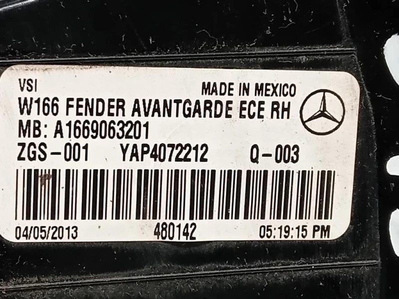 Fanale EST POST DX A1669063201 Mercedes Classe ML W166 2012