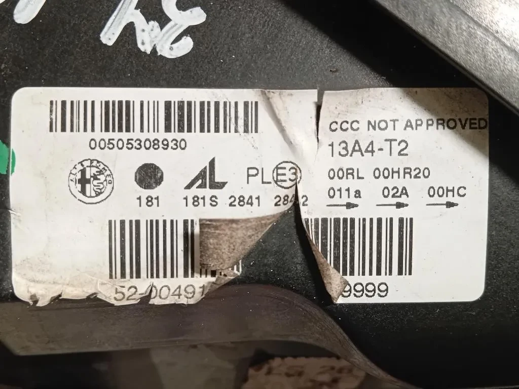 Proiettore ANT SX 505308930 Alfa Romeo Giulietta 2013