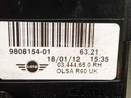 Fanale EST POST DX 9808154-01 Mini Countryman Cooper R60 2010