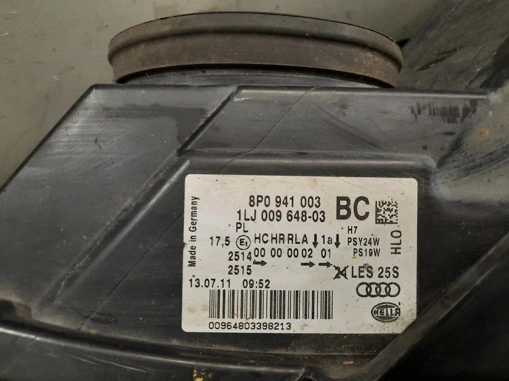 Proiettore ANT SX 8P0941003BC Audi A3 8PA Sportback 2008