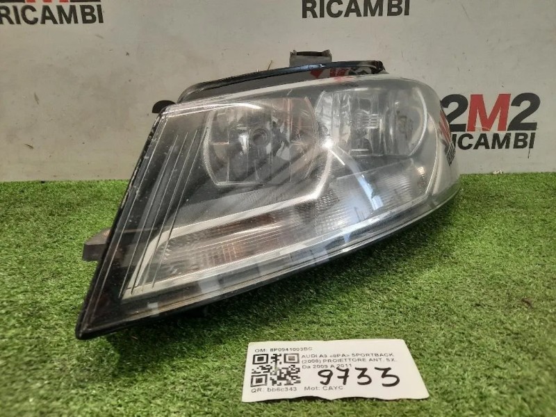 Proiettore ANT SX 8P0941003BC Audi A3 8PA Sportback 2008