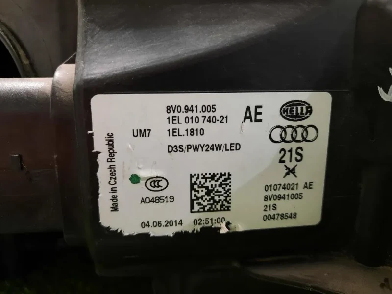 Proiettore ANT SX 8V0941005AE Audi A3 8V1 2012