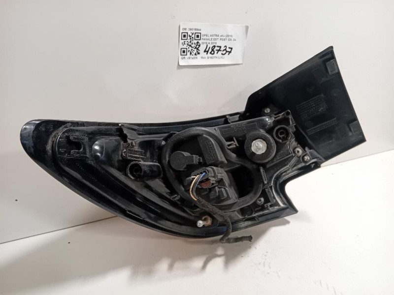 Fanale EST POST DX 39015944 Opel Astra K 2016