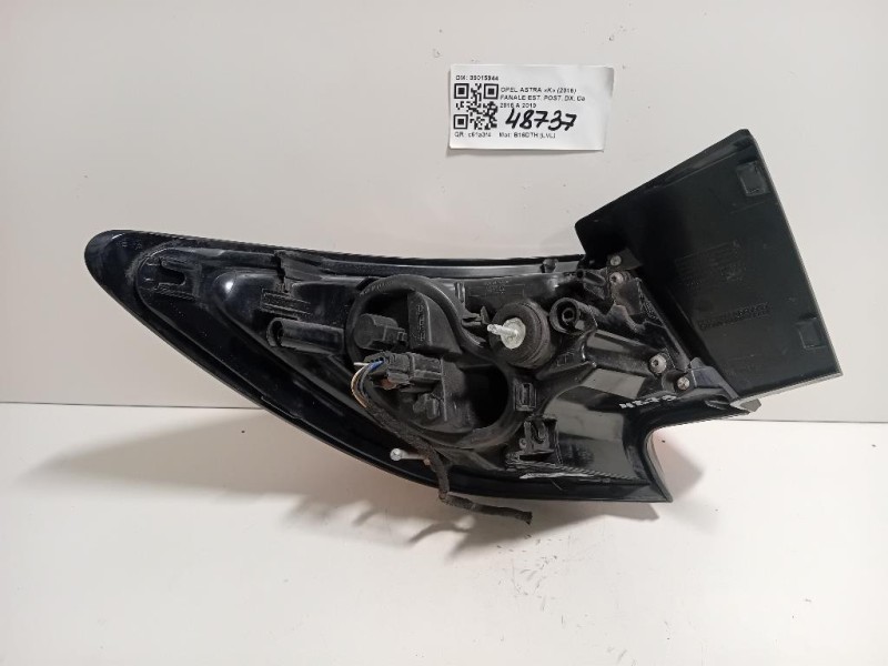 Fanale EST POST DX 39015944 Opel Astra K 2016