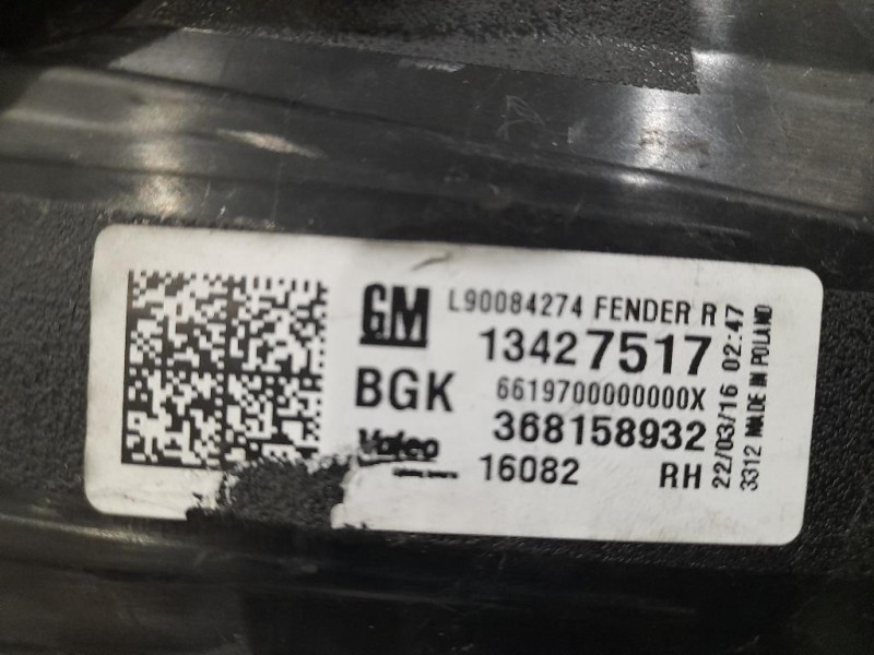 Fanale EST POST DX 13427517 Opel Astra K SW 2016