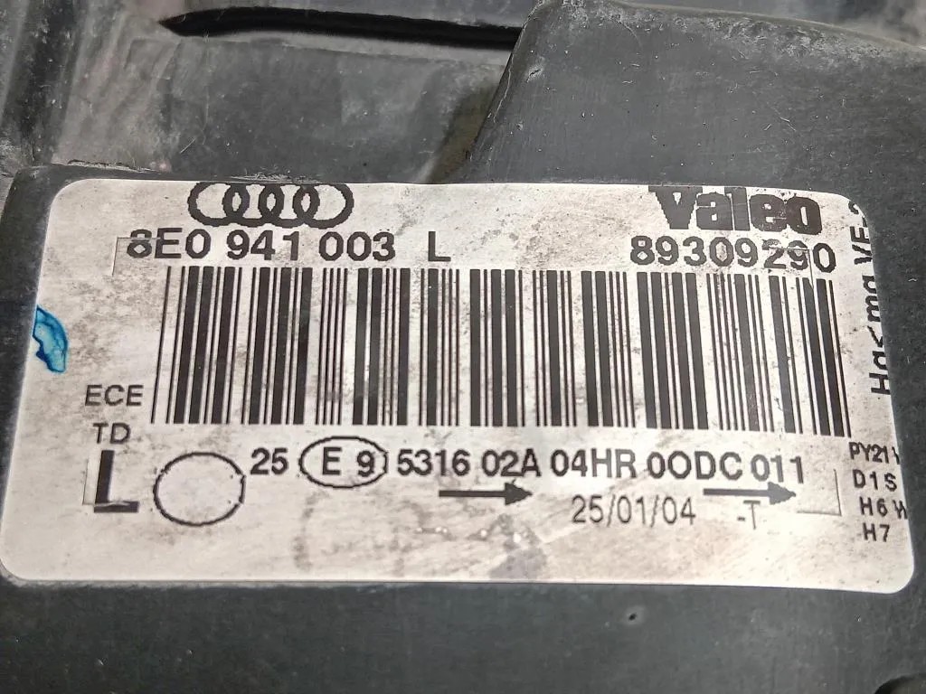 Proiettore ANT SX 8E0 941 003 L Audi A4 8ED Avant 2005