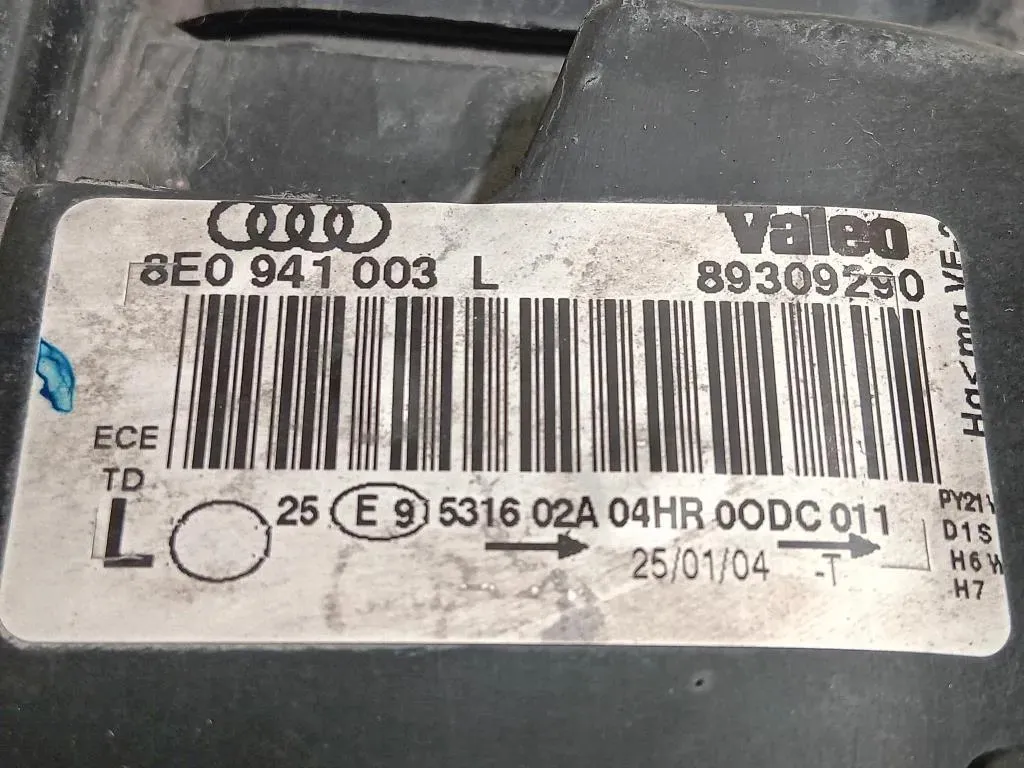 Proiettore ANT SX 8E0 941 003 L Audi A4 8ED Avant 2005