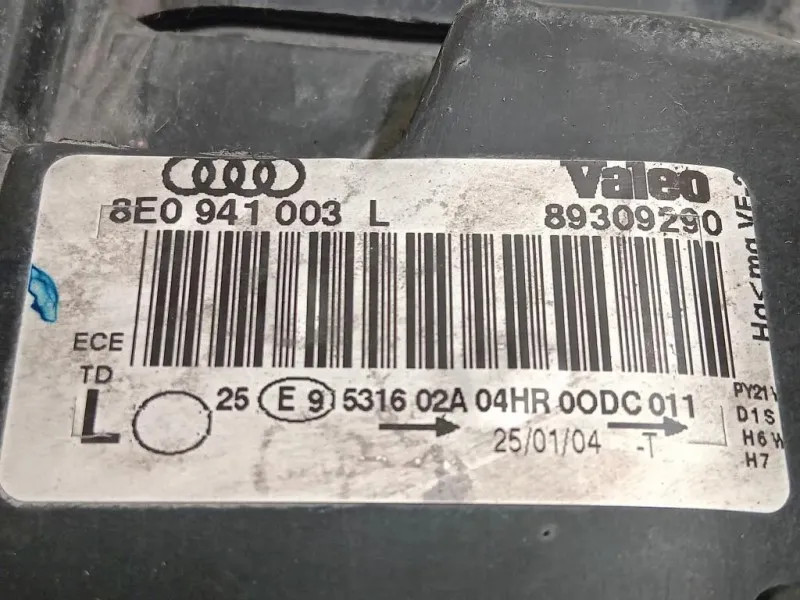 Proiettore ANT SX 8E0 941 003 L Audi A4 8ED Avant 2005