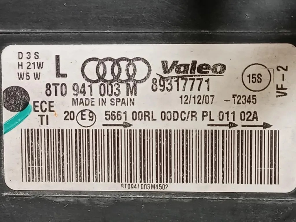 Proiettore ANT SX 8T0941003 SINISTRO SX XENON Audi A5 8T3 2008