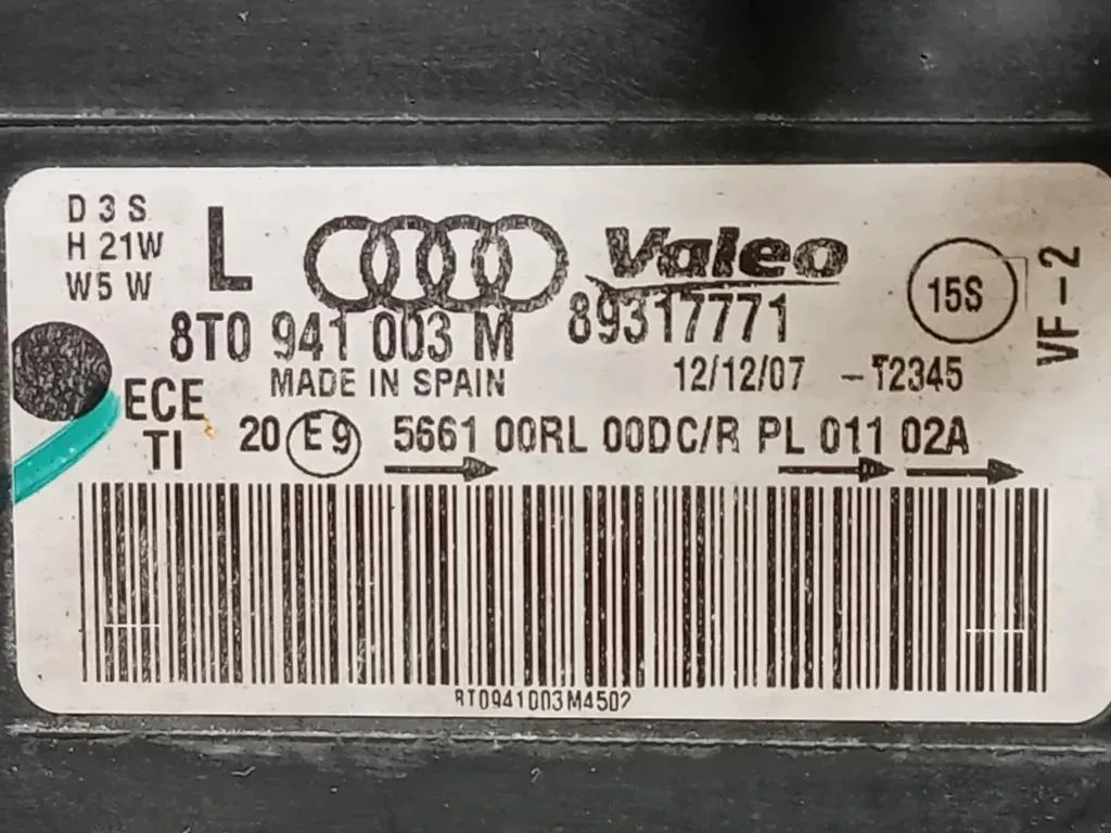 Proiettore ANT SX 8T0941003 SINISTRO SX XENON Audi A5 8T3 2008