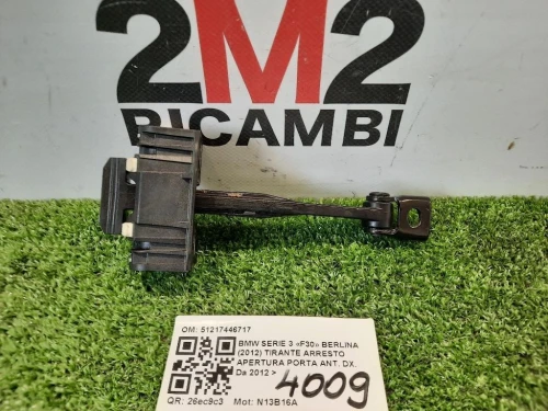 Tirante Arresto Apertura Porta ANT DX 51217446717 Bmw Serie 3 F30 Berlina 2012