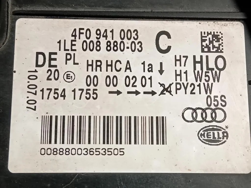 Proiettore ANT SX 4F0 941 003 Audi A6 4F2 2008