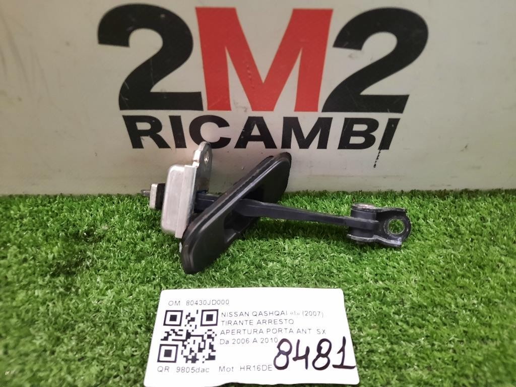 Tirante Arresto Apertura Porta ANT SX 80430JD000 Nissan Qashqai I 2007
