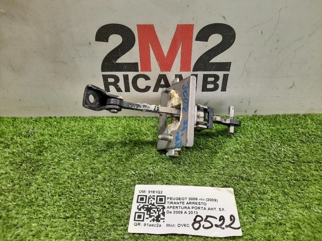 Tirante Arresto Apertura Porta ANT SX 9181Q2 Peugeot 3008 I 2009