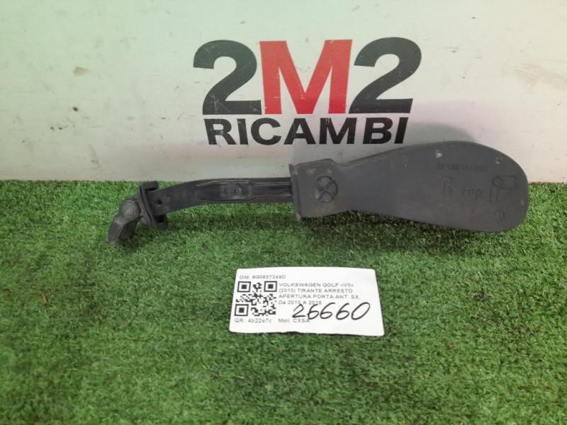 Tirante Arresto Apertura Porta ANT SX 5G0837249D Volkswagen GOLF VII 2013