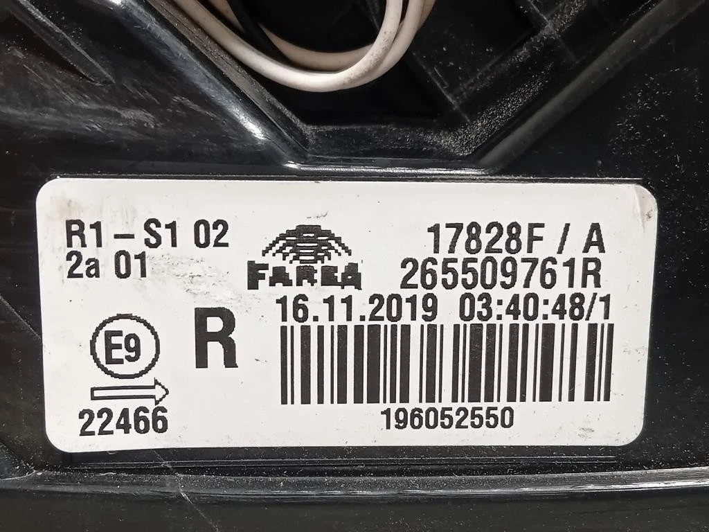 Fanale EST POST DX 265509761R Renault CLIO V 2019