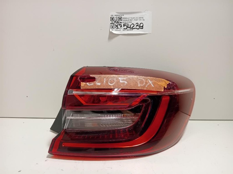Fanale EST POST DX 265509761R Renault CLIO V 2019