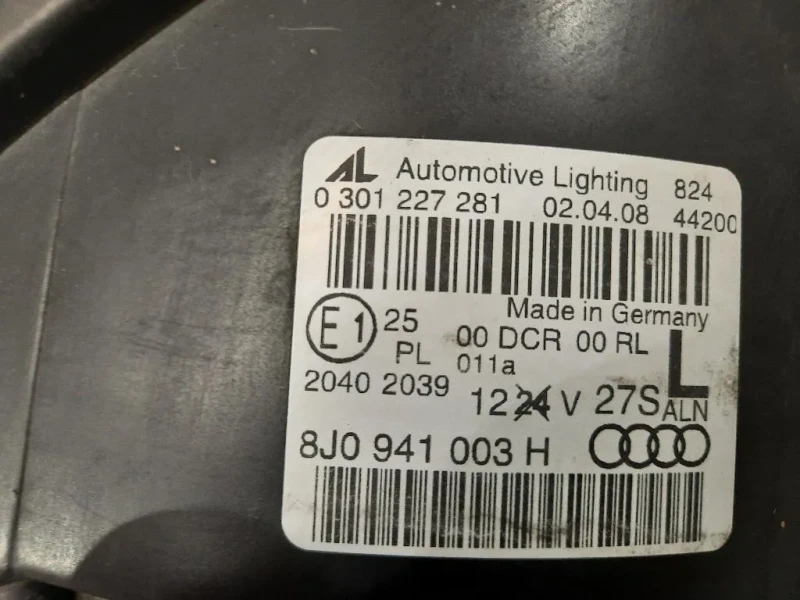 Proiettore ANT SX 8J0941003H Audi TT 8J9 Roadster 2007