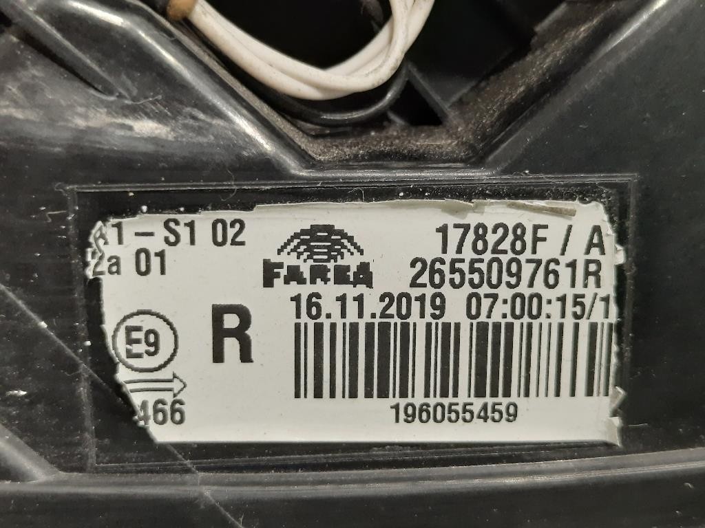 Fanale EST POST DX 265509761R Renault CLIO V 2019