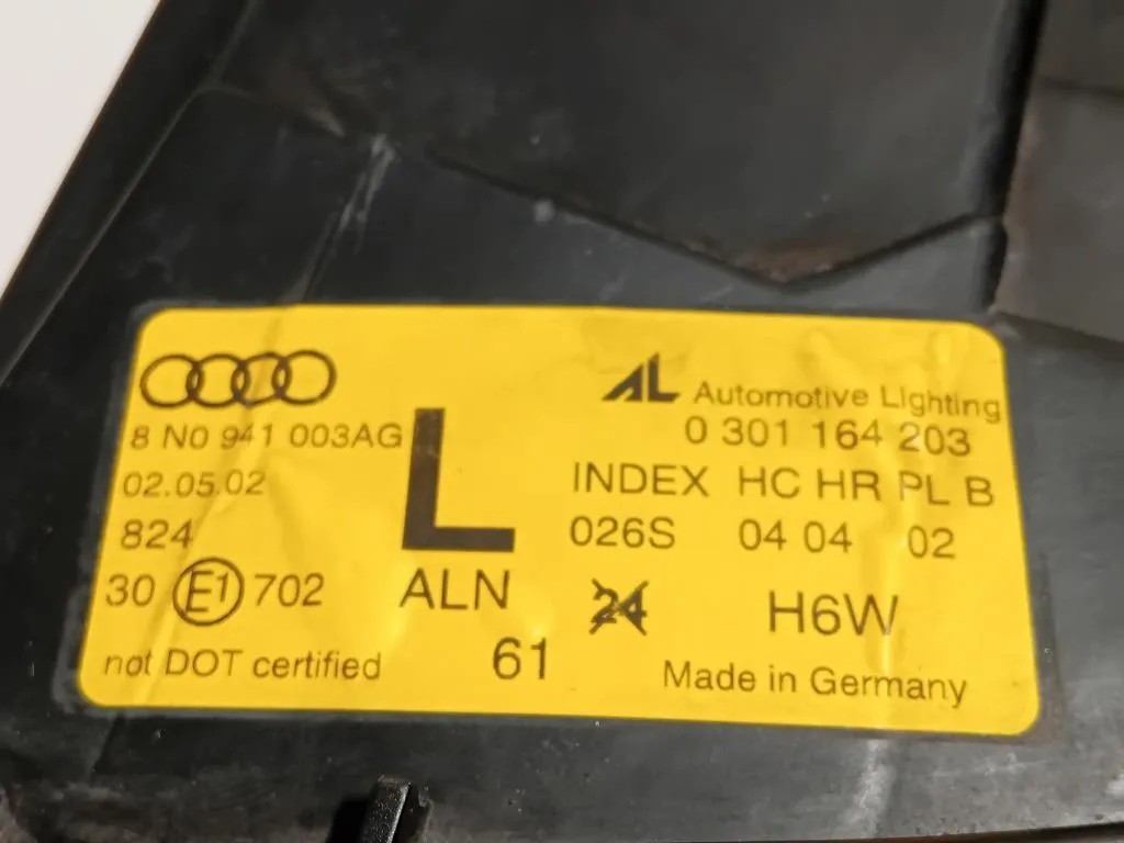 Proiettore ANT SX 8N0 941 003AG ALOGENO FARO FANALE ANTERIORE ANT Audi TT 8N3 1999