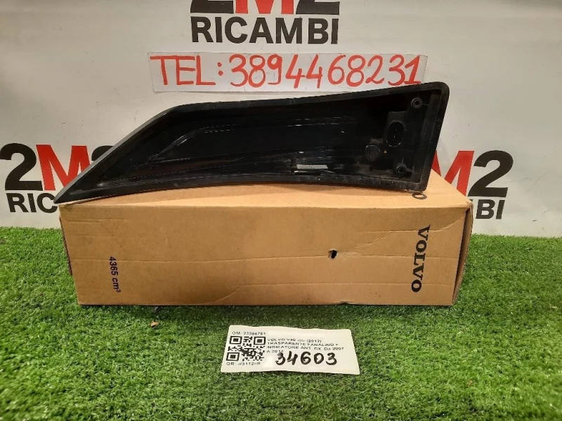 Trasparente Fanalino + Indicatore ANT DX 23386781 Volvo V40 II 2012