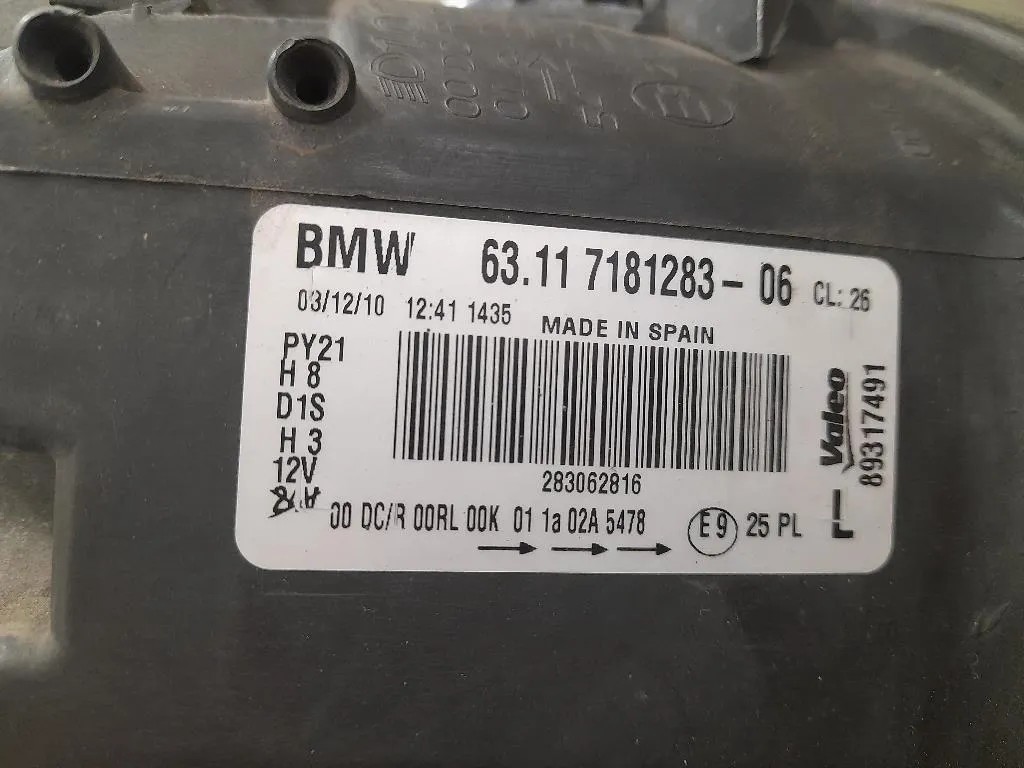 Proiettore ANT SX 63117181293 Bmw Serie 1 E82 Coupe 2005