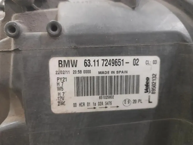 Proiettore ANT SX 63117249651 89502132 Bmw Serie 1 E87 Berlina 2005