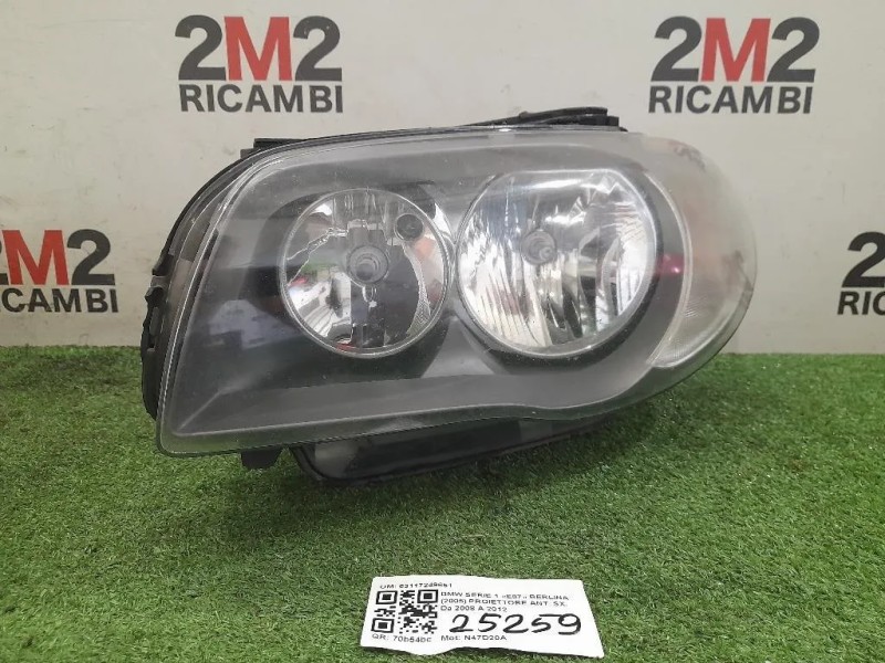 Proiettore ANT SX 63117249651 89502132 Bmw Serie 1 E87 Berlina 2005