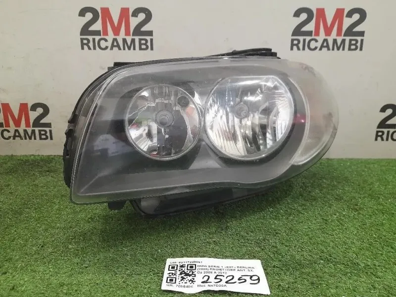 Proiettore ANT SX 63117249651 89502132 Bmw Serie 1 E87 Berlina 2005