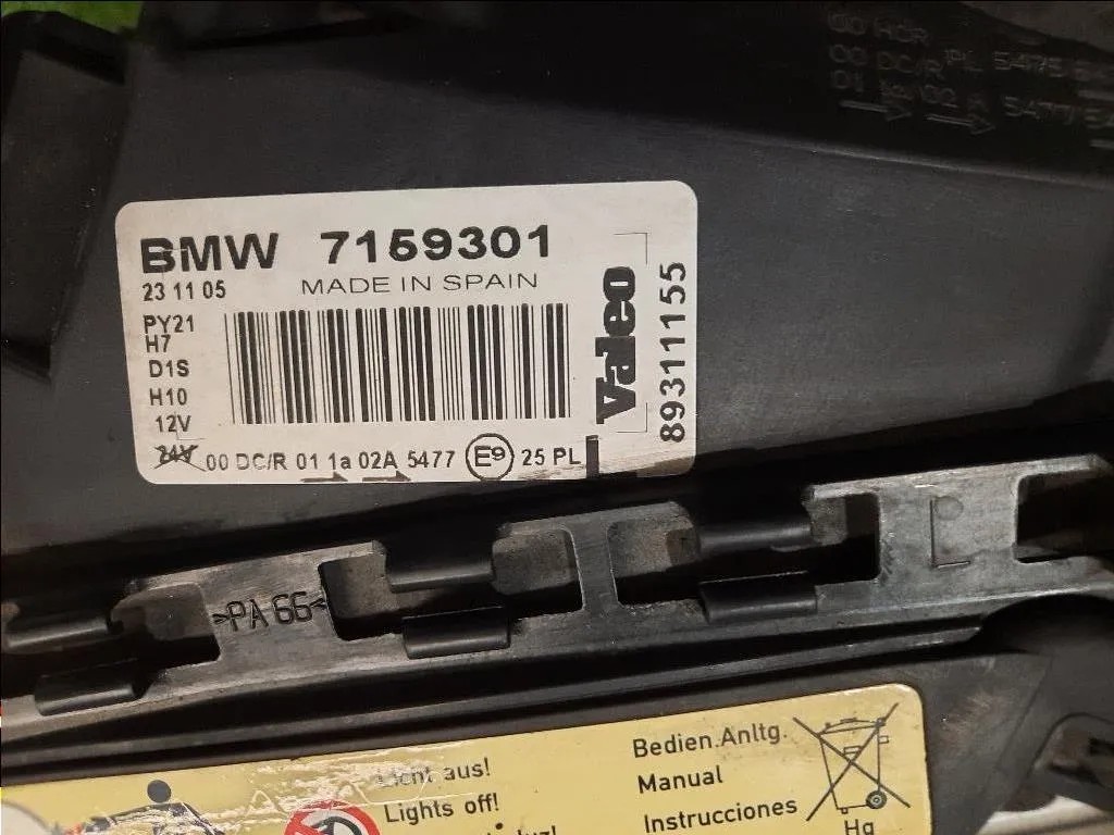 Proiettore ANT SX 63126924489 Bmw Serie 1 E87 Berlina 2005