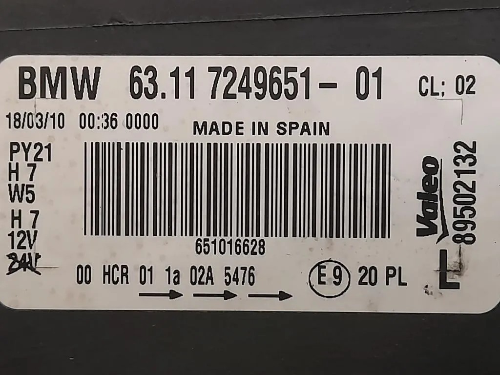 Proiettore ANT SX 89502132 Bmw Serie 1 E87 Berlina 2005