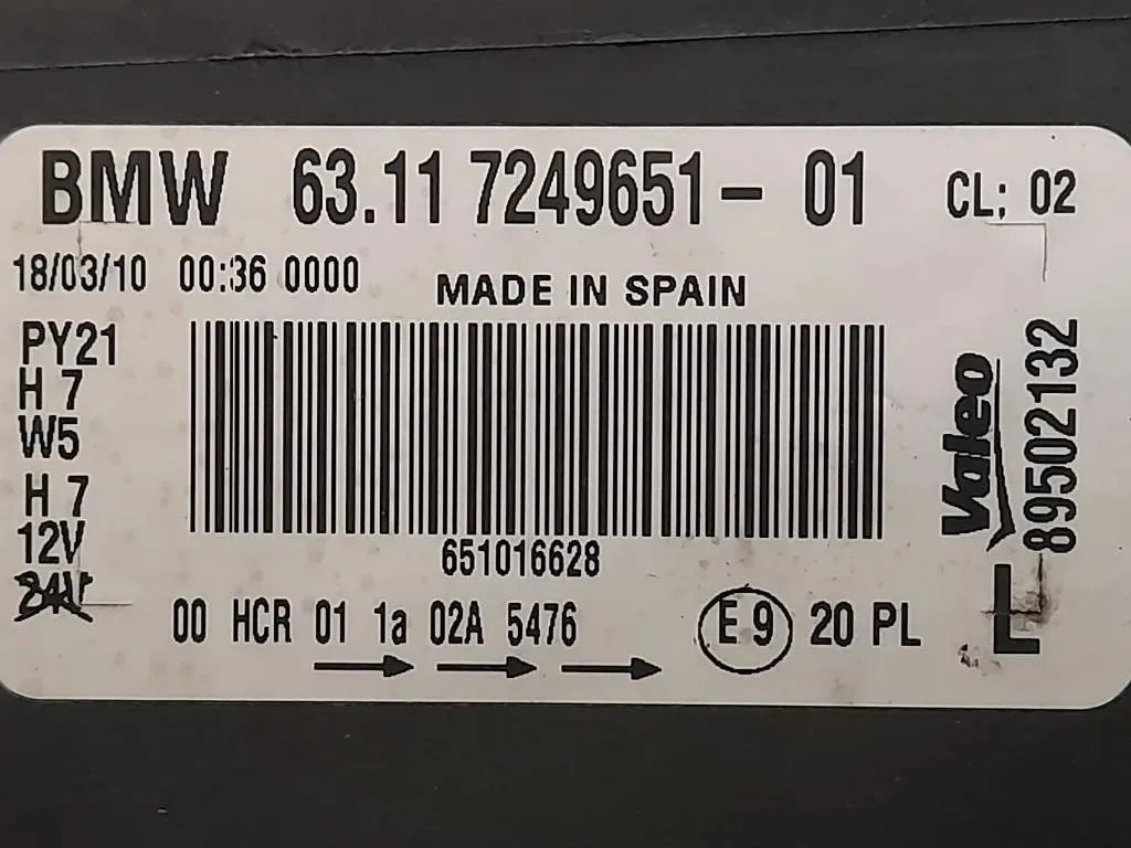 Proiettore ANT SX 89502132 Bmw Serie 1 E87 Berlina 2005