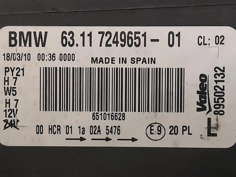 Proiettore ANT SX 89502132 Bmw Serie 1 E87 Berlina 2005