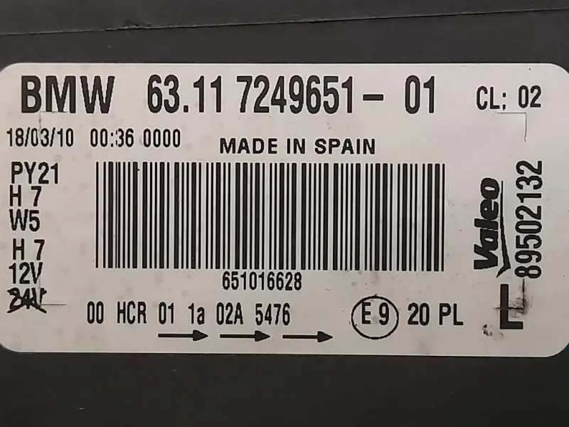 Proiettore ANT SX 89502132 Bmw Serie 1 E87 Berlina 2005