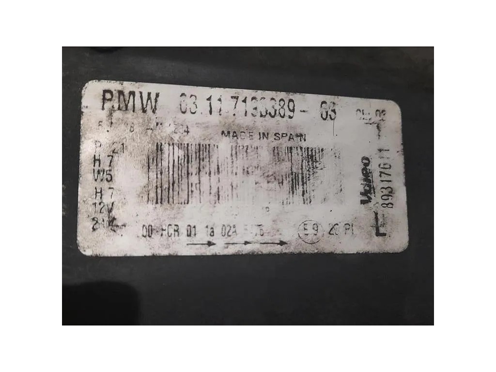 Proiettore ANT SX 63126924485 Bmw Serie 1 E87 Berlina 2005