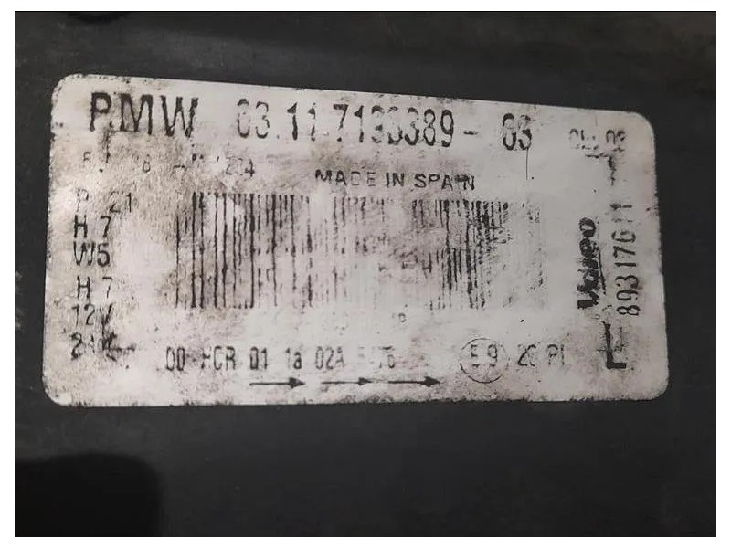 Proiettore ANT SX 63126924485 Bmw Serie 1 E87 Berlina 2005