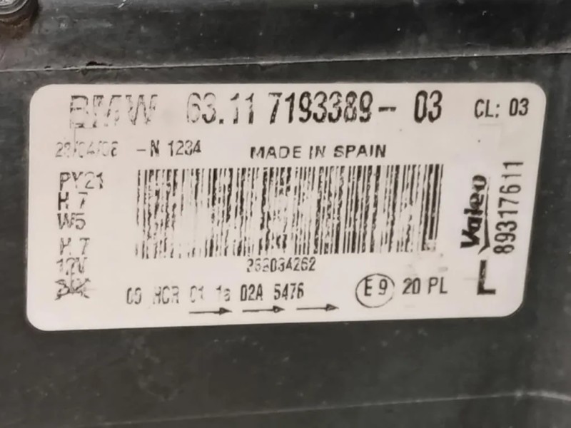 Proiettore ANT SX 6311 7193389-03 Bmw Serie 1 E87 Berlina 2005