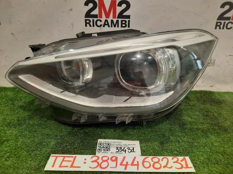 Proiettore ANT SX 7229693-10 BMW FARO Bmw Serie 1 F20 Berlina 2012