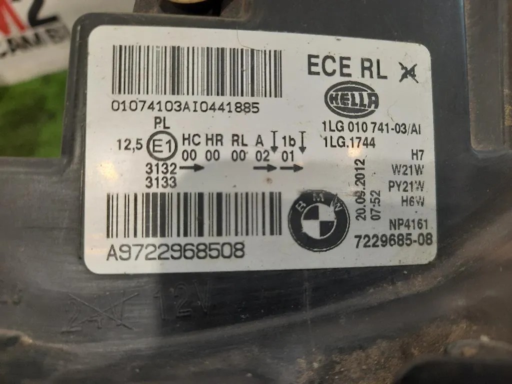 Proiettore ANT SX A9722968508 Bmw Serie 1 F20 Berlina 2015