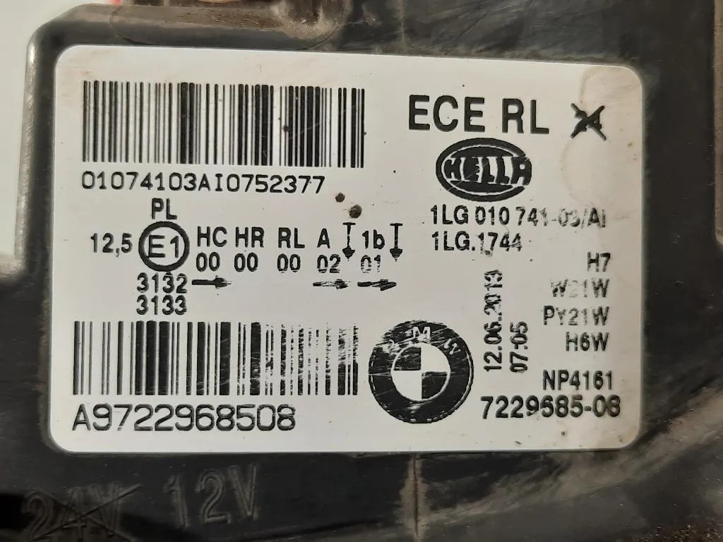 Proiettore ANT SX A9722968508 Bmw Serie 1 F20 Berlina 2015