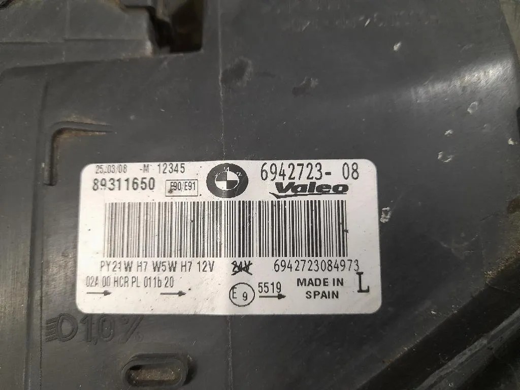 Proiettore ANT SX 6942723 Bmw Serie 3 E90 Berlina 2005