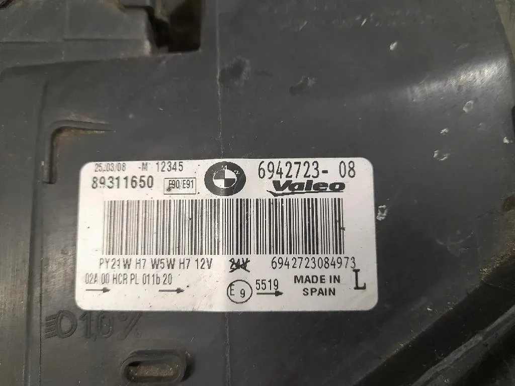 Proiettore ANT SX 6942723 Bmw Serie 3 E90 Berlina 2005