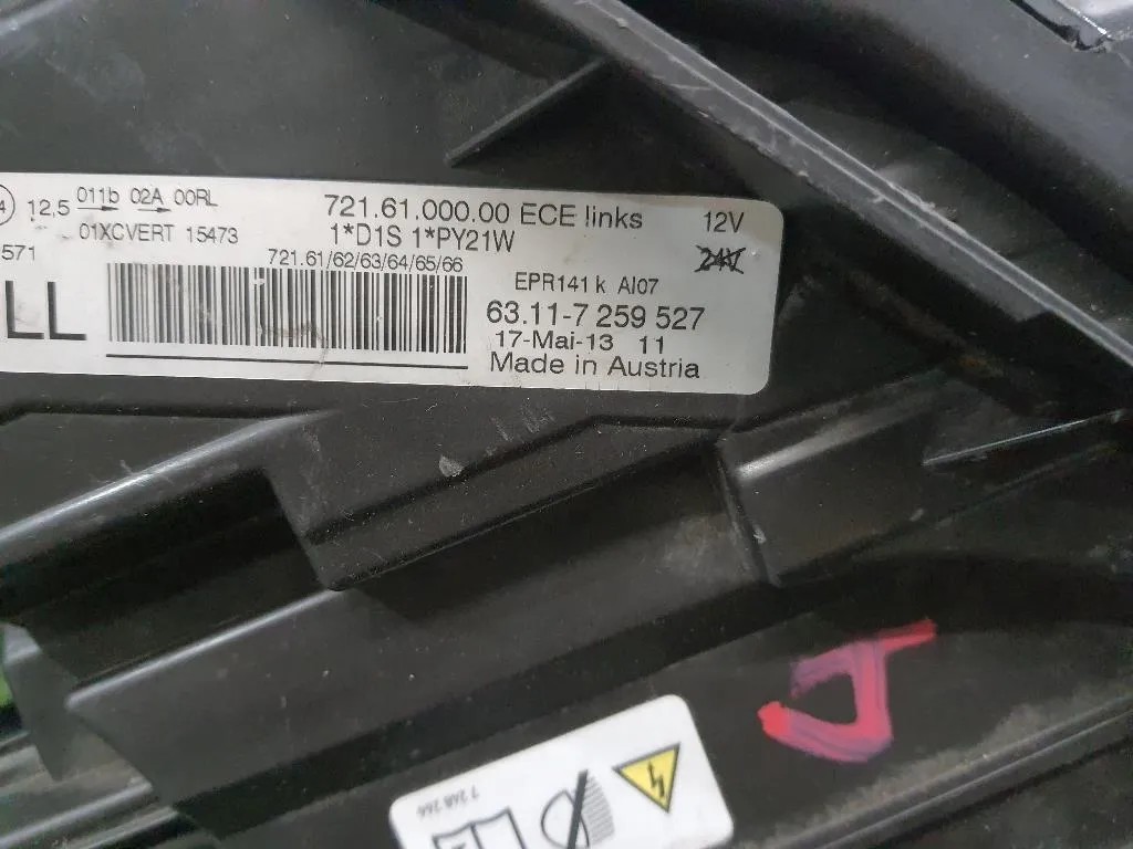 Proiettore ANT SX 63117259527 Bmw Serie 3 F30 Berlina 2012