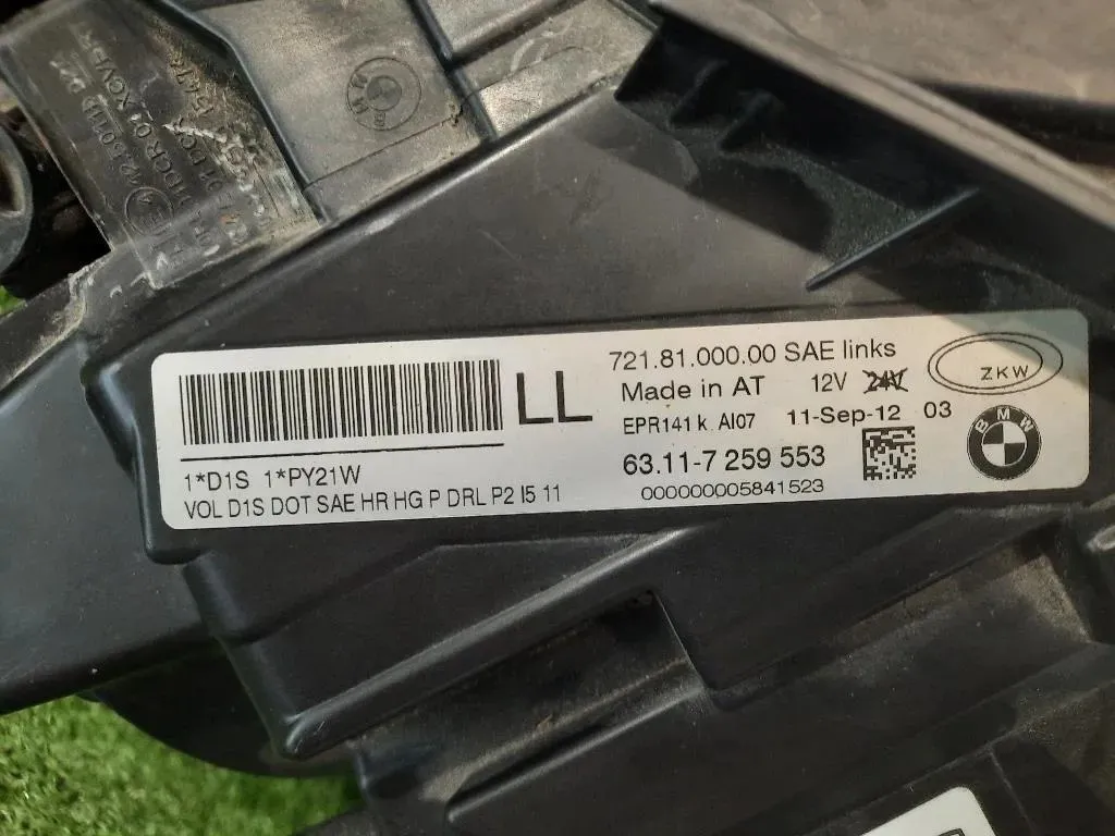 Proiettore ANT SX 63117259553 Bmw Serie 3 F30 Berlina 2012