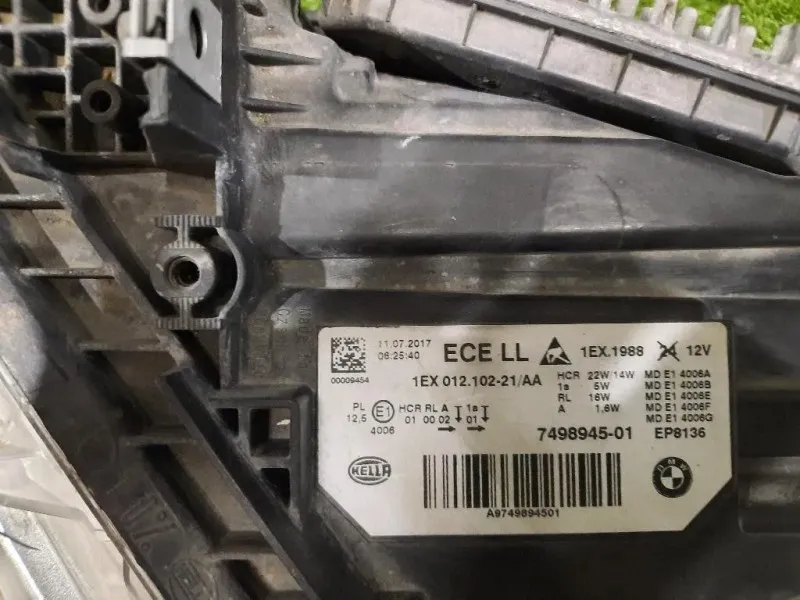 Proiettore ANT SX 7498945 Bmw Serie 3 F30 Berlina 2015