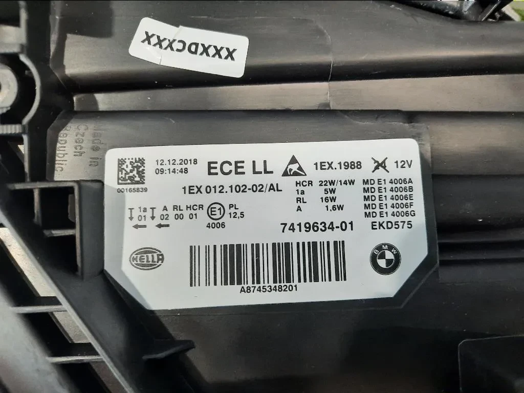 Proiettore ANT SX 63117419633 Bmw Serie 3 F30 Berlina 2015