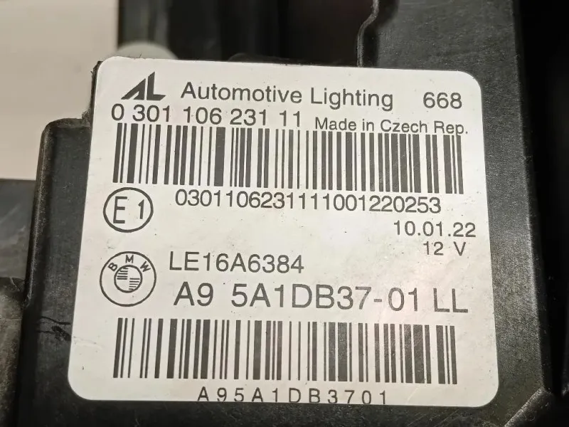 Proiettore ANT SX 5A1DB37-01 Bmw Serie 3 G20 Berlina 2018